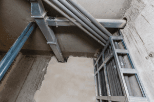 AC pipes inside attic 