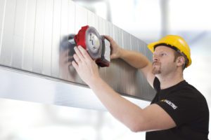 duct mounted smoke detector installation