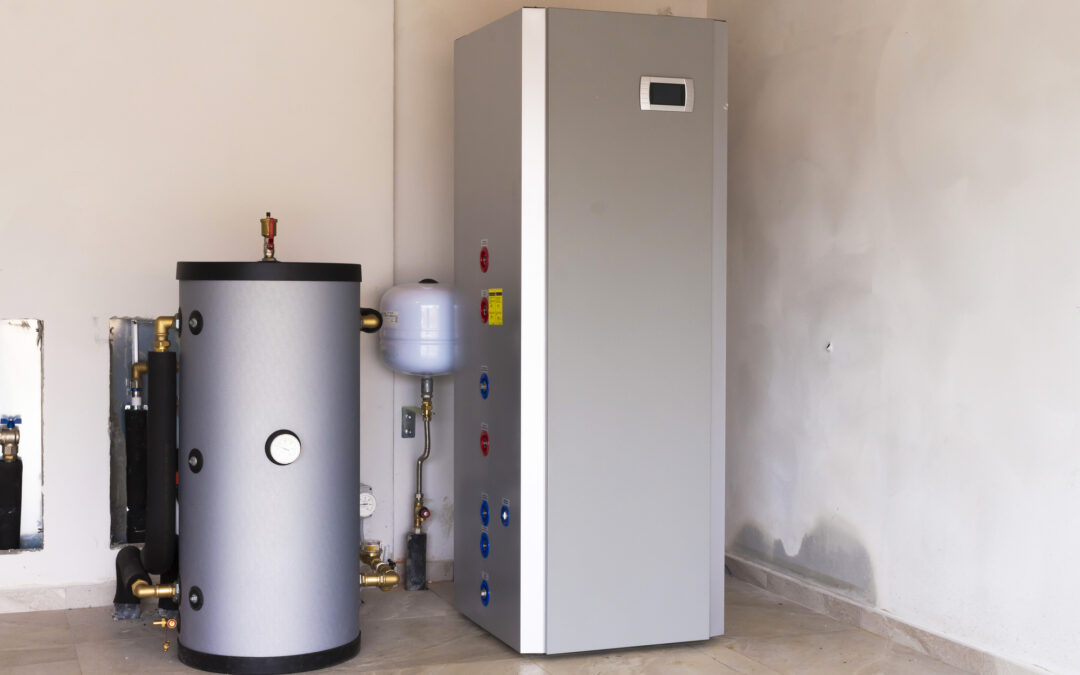 heat pump air – water in the boiler room