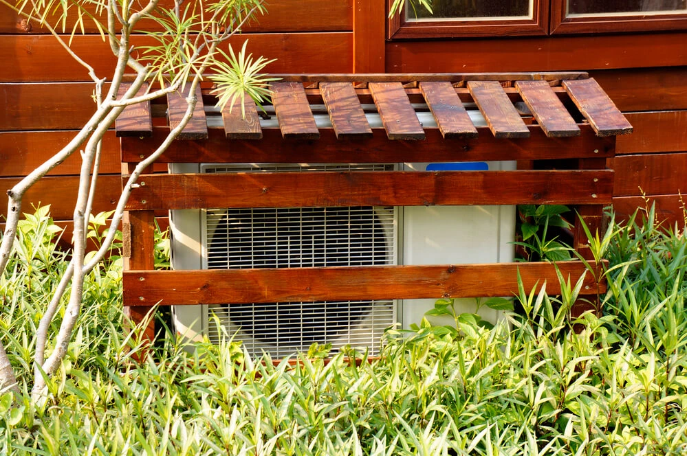 How to hide the air conditioner unit outside