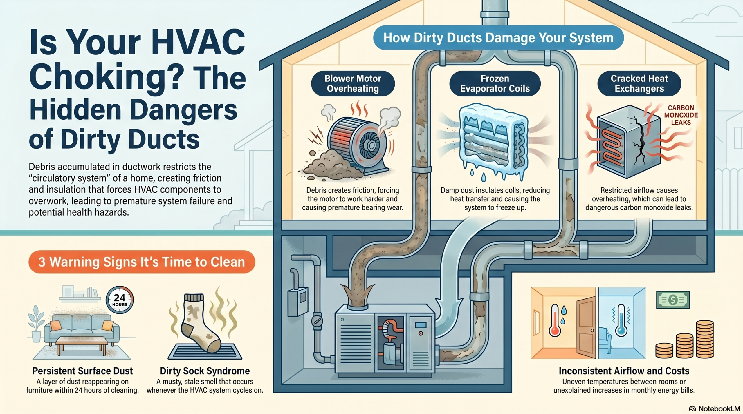 Dirty HVAC Ducts Infographic